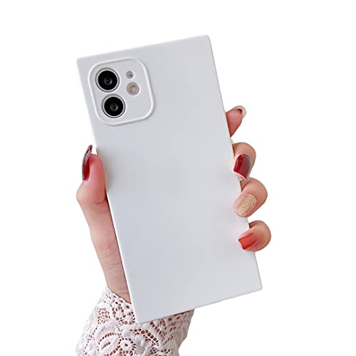 Photo 1 of ***SET OF TWO*** Cocomii Square iPhone 12 Mini Case - Square Plain Color - Slim - Lightweight - Glossy - Vibrant Solid Color - Minimalist Luxury Aesthetic Cover Compatible with Apple iPhone 12 Mini 5.4" (White)