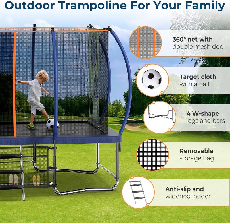 Photo 1 of ***PARTIAL SET**TRUCK ONLY** VERY HEAVY**INCOMPLETE***
Tatub 8x14 Ft Rectangle Trampoline for Kids and Adults, Outdoor Square Trampoline with Net, Blue