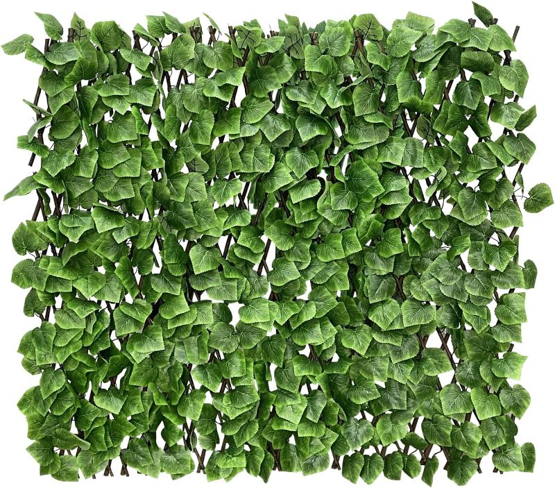 Photo 1 of (READ FULL POST) Expandable Fence Privacy Screen for Balcony Patio Outdoor,Faux Ivy Fencing Panel,Artificial (Single Sided Leaves)