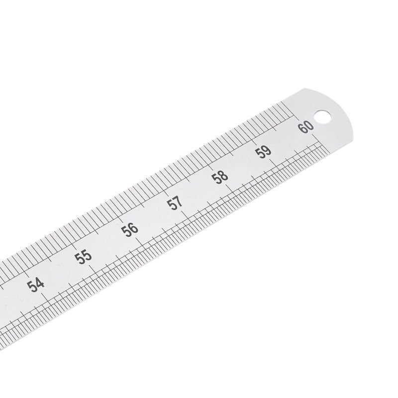 Photo 1 of ***STOCK PHOTO REFERENCE ONLY***
Stainless Steel Ruler 150cm/60" Length x 1/16" Thick x 1-1/2" Wide Inch and Metric Straight Edge Measuring Tools