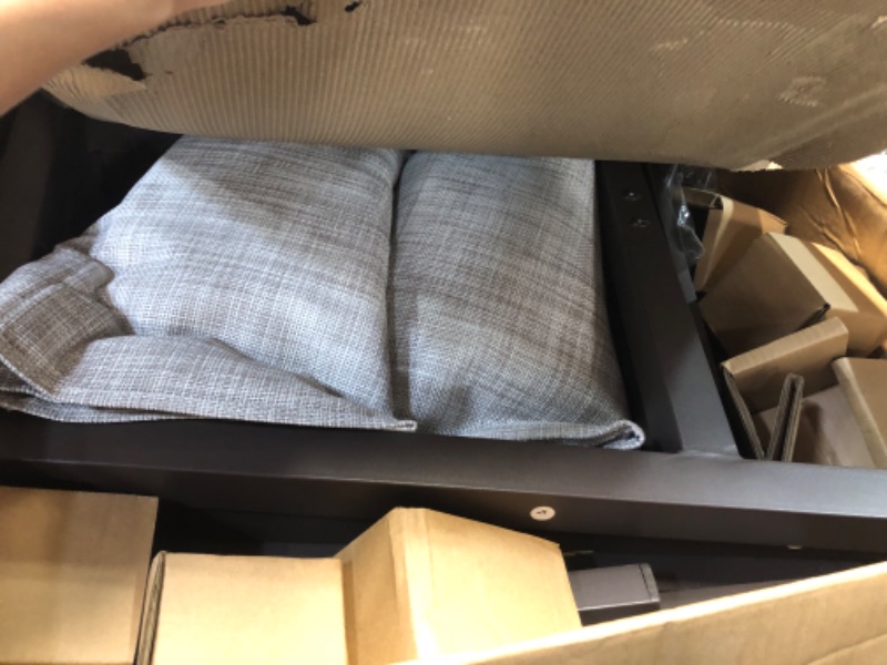 Photo 1 of ***USED - MISSING HARDWARE - OTHER PARTS LIKELY MISSING AS WELL***
YITAHOME 3 Piece Patio Bistro Set, Outdoor Table and Chairs Textile Furniture with Pillows, Front Porch 