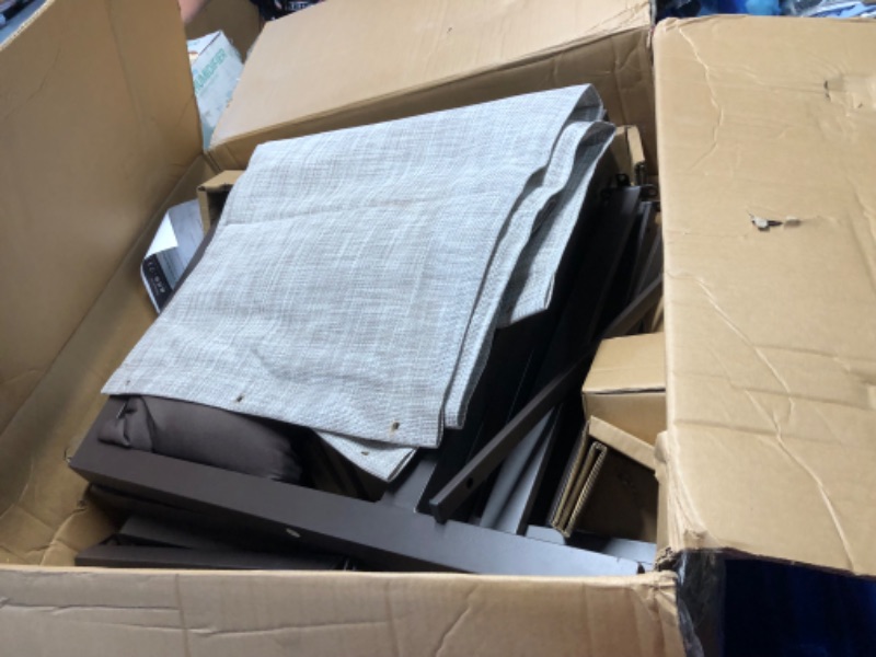 Photo 1 of ***USED - MISSING HARDWARE - OTHER PARTS LIKELY MISSING AS WELL***
YITAHOME 3 Piece Patio Bistro Set, Outdoor Table and Chairs Textile Furniture with Pillows, Front Porch 