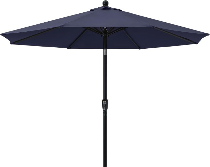 Photo 1 of ***STOCK PHOTO REFERENCE ONLY***
ABCCANOPY 9FT Patio Umbrella - Outdoor Waterproof Table Umbrella with Push Button Tilt and Crank, 8 Ribs Navy Blue