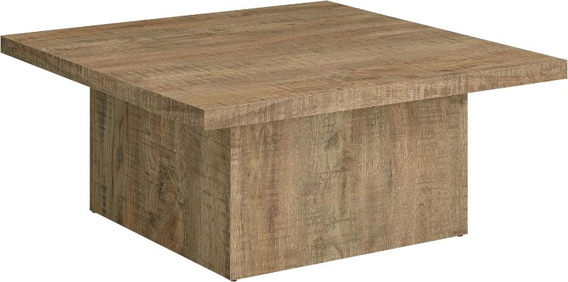 Photo 1 of ***STOCK PHOTO REFERENCE ONLY***
Square Cocktail Living Room Coffee Table Engineered Eco-Friendly Wood Look Laminate Veneer Rustic Brown 