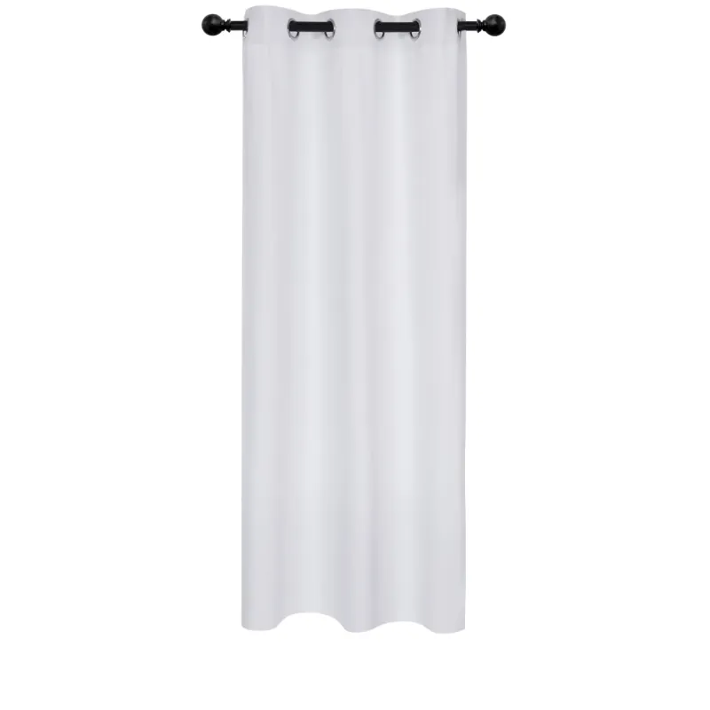 Photo 1 of ***STOCK PHOTO REFERENCE ONLY***
Solid Blackout Curtain with Silver Grommet for Bedroom, 42×72 inch, White, 1 Panel