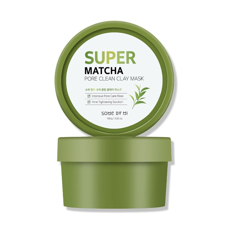 Photo 1 of ***NON REFUNDABLE*** SOME BY MI Super Matcha Pore Clean Clay Mask - 3.52Oz, 100g - Made from Match Water for Sensitive Skin - Skin Moisturizing Effect with Sebum and Pore Care - Korean Skin Care
