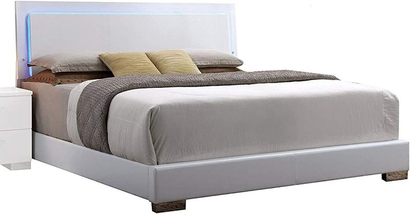 Photo 1 of ***NON-REFUNDABLE, PARTS ONLY***
Benjara Contemporary Style Queen Size Wooden Panel Bed with Headboard, White