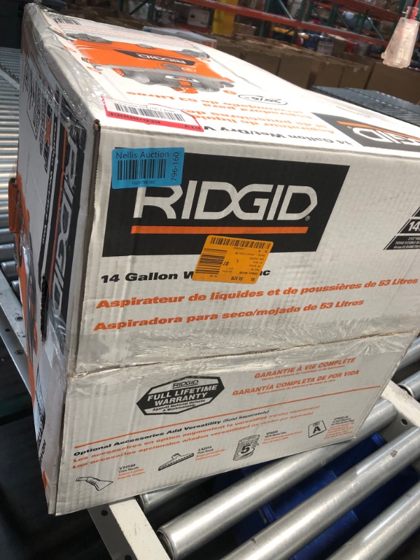 Photo 3 of (Read clerk comments on missing items) 14 Gallon 6.0 Peak HP NXT Shop Vac Wet Dry Vacuum with Fine Dust Filter, Locking Hose and Accessory Attachments