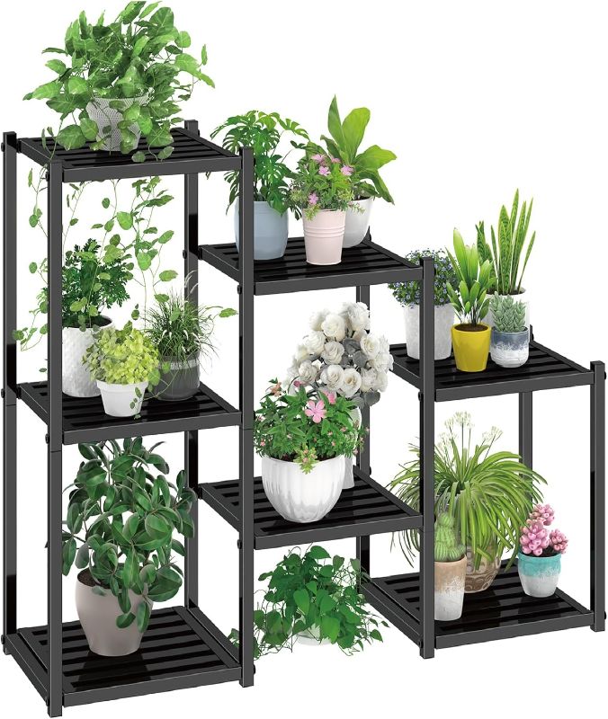 Photo 1 of **USED FOR PARTS ONLY NON-REFUNDABLE**Simple Trending Plant Stand Indoor Outdoor, Heavy Duty Metal Waterproof 7 Tiered Plant Shelf Black