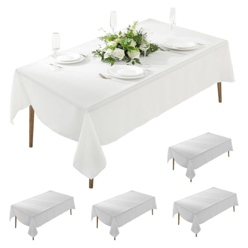 Photo 1 of ***STOCK PHOTO REFERENCE ONLY*** White Tabletop Tablecloths 5 pack