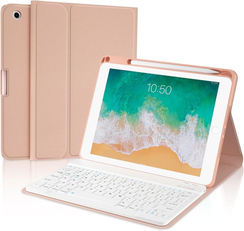 Photo 1 of (READ FULL POST) Keyboard Case for iPad 9.7 inch 6th 2018, 5th Gen. 2017, Air 2 2014 Released, Detachable BT Keyboard