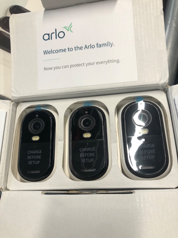 Photo 2 of (READ FULL POST) Arlo Essential Wireless Security Camera, 2nd Generation - Outdoor & Indoor Wireless Camera White, 3 Pack, VMC3350