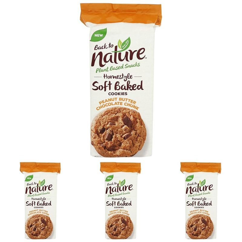 Photo 1 of ***(EXP:6/25/24 )NONREFUNDABLE***Back to Nature Peanut Butter Chocolate Chunk Cookies - Homestyle Soft Baked, Non-GMO, No Artificial Flavors, Delicious & Quality Snacks, 8 Ounce (Pack of 4)
