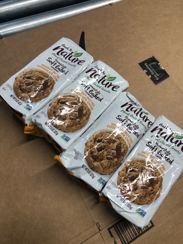 Photo 2 of ***(EXP:6/25/24 )NONREFUNDABLE***Back to Nature Peanut Butter Chocolate Chunk Cookies - Homestyle Soft Baked, Non-GMO, No Artificial Flavors, Delicious & Quality Snacks, 8 Ounce (Pack of 4)
