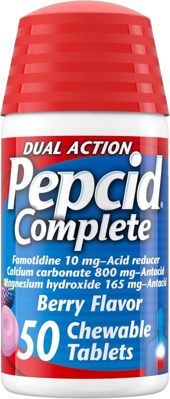 Photo 1 of ***(EXP:01/25 )NONREFUNDABLE***Pepcid Complete Acid Reducer + Antacid Chewable Tablets, Heartburn Relief, Berry, 50 ct (Package May Vary)
