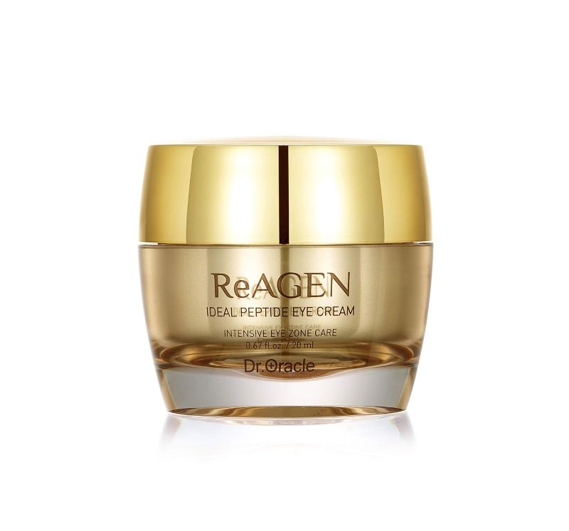 Photo 1 of ***NONREFUNDABLE***DR.ORACLE ReAGEN Ideal Peptide Eye Cream with Gold, Anti Aging Moisturizer, Wrinkle Cream, Firming, Tightening Brightening for Women and Men, (0.67o.z) Dermatologist Tested
