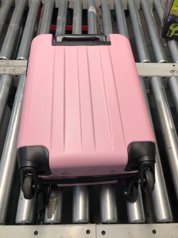 Photo 2 of (READ FULL POST) Kono Carry on Suitcase 19 Inch Hardside Carry on Luggage Small Suitcase with Spinner Wheels Lightweight Rolling Cabin Suitcase for Airplanes Travel(Pink) Carry-On 19-inch Pink