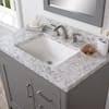 Photo 1 of 37 in. W x 22 in. D Cultured Marble White Rectangular Single Sink Vanity Top in Everest
