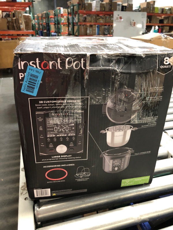Photo 1 of Instant Pot Pro (8 QT) 10-in-1 Pressure Cooker, Slow Cooker, Rice/Grain Cooker, Steamer, Sauté, Sous Vide, Yogurt Maker, Sterilizer, and Warmer, Includes App With Over 800 Recipes, Black 8QT