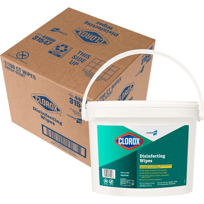 Photo 1 of **NON REFUNDABLE**CloroxPro Clorox Disinfecting Wipes, Fresh Scent, 700 Count  **2 packs of 700**  **BUCKET NOT INCLUDED**