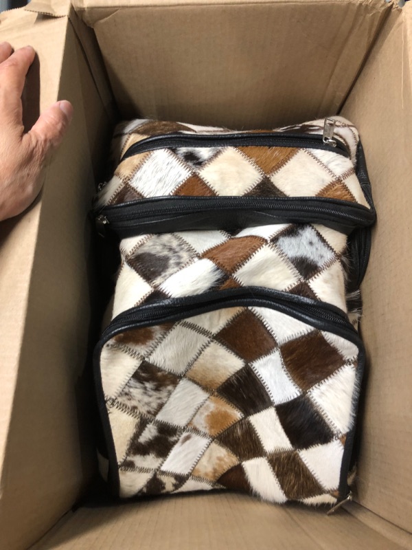 Photo 1 of (USED) CHAYELL Cowhide Backpack Ideal Leather Backpack with Laptop Compartment – Unique Travel Backpack, Western Diaper Bag Backpack Women (Black)