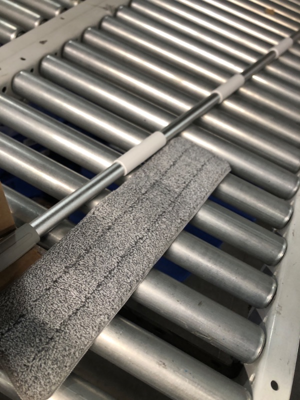 Photo 1 of Microfiber Mops for Floor Cleaning, 18 Inch Baseboard Cleaner Mop Tool, Flat Floor Mop for Laminate Wooden Hard Floor Vinyl Tile, Bathroom Kitchen Mop with 4 Washable Reusable Microfiber Pads