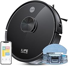 Photo 1 of (HEAVILY USED/ DIRTY) ILIFE A20 Robot Vacuum and Mop Combo, LiDAR Navigation, 3000Pa Suction Robotic Vacuum Cleaner, Smart Mapping, App/Alexa Control, for Pet Hair, Hard Floor, Carpet, 2.4GHz WiFi Only