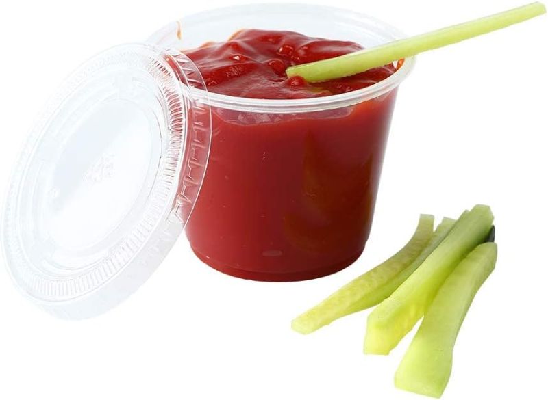 Photo 2 of [200Sets-5oz] Small Plastic Containers With Lids, Jello Shot Cups,Souffle Condiment Sauce Cups