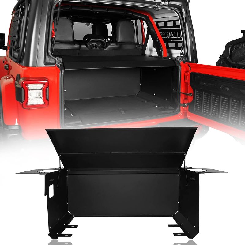 Photo 1 of  Jeep JL Security Deck Enclosure Metal Cargo Cover Tailgate Tonneau Compatible with 2018-2023 Jeep Wrangler JL Unlimited 4-Door