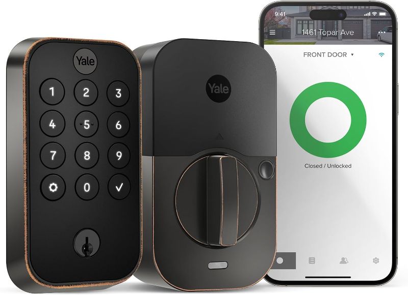 Photo 1 of (READ FULL POST) Yale Assure Lock 2 Deadbolt with Wi-Fi Connected Physical Keypad, Bronze Smart Entry Door Lock with Back-Up Key, YRD410-WF1-0BP
