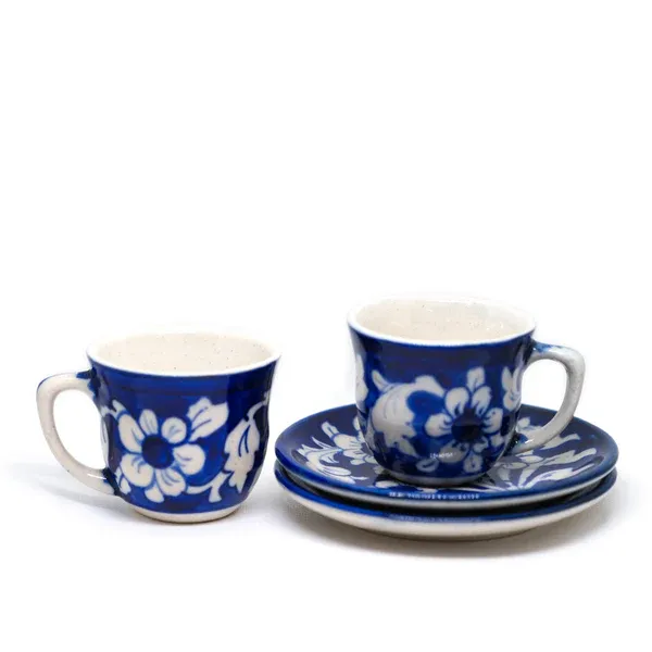 Photo 1 of (READ FULL POST) Blue Espresso Cup with Saucer (Set of 2)