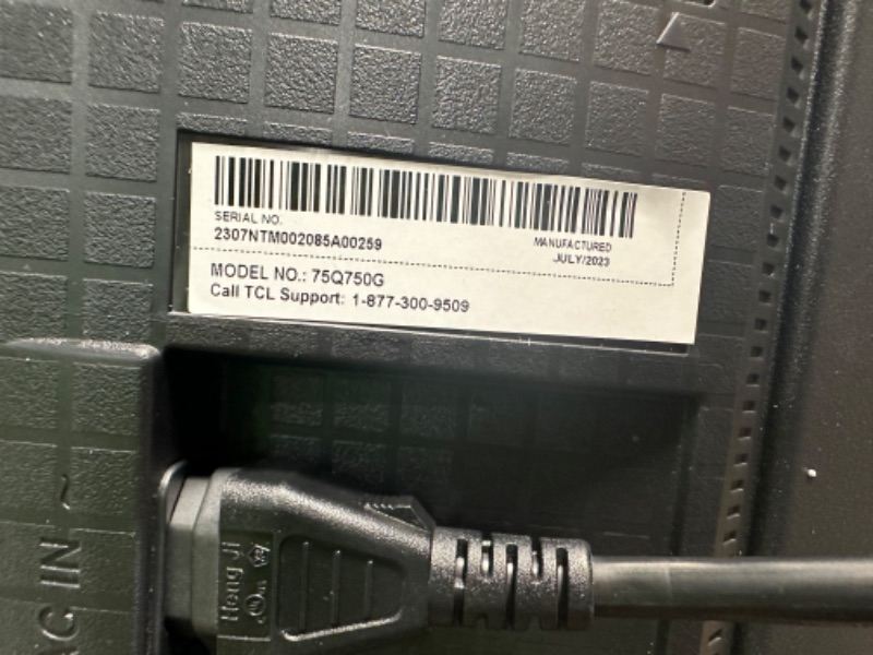 Photo 3 of **SEE NOTES**TCL 75-Inch Q7 QLED 4K Smart Google TV (75Q750G) 2023 Model with Dolby Vision & Atmos, HDR Ultra, 120Hz, Game Accelerator up to 240Hz, Voice Remote, 75Q750G 75-Inch TV Only