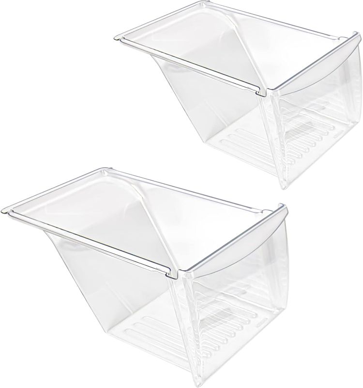 Photo 1 of [2 PACK] UPGRADED 240337103 Crisper Bin Drawer Replacement for Frigidaire Kenmore Refrigerator Drawer Replacement, Fridge Drawer for Frigidaire Replacement Drawer
