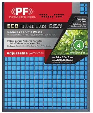 Photo 1 of 14 in. x 20 in. x 1 in. to 20 in. x 25 in. x 1 Adjustable ECO Washable Air Filter FPR4
