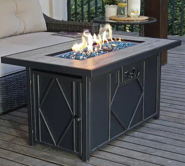 Photo 1 of **SEE NOTES**42 in. 60,000BTU Fire Pit Propane Gas Fire Pit Table Rectangular Tabletop
