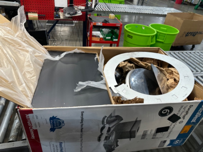 Photo 2 of ****PARTS ONLY,MIGHT BE MISSING HARDWARE ***** M&G Duravent Inc DuraVent DuraPlus 6 in. Dia. x 17 in. L Galvanized Steel Vertical Installation Kit - Case of: 1;
