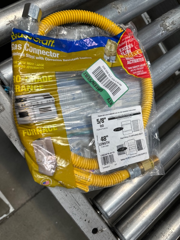 Photo 2 of 1/2 in. MIP x 1/2 in. FIP x 48 in. Gas Connector (1/2 in. OD) w/Safety+Plus2 Thermal Excess Flow Valve (106,000 BTU)