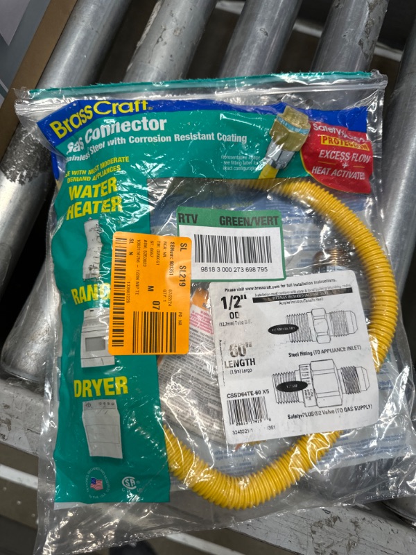 Photo 2 of 1/2 in. MIP x 1/2 in. MIP x 60 in. Gas Connector (1/2 in. OD) w/Safety+Plus2 Thermal Excess Flow Valve (53,200 BTU)