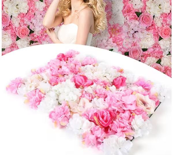 Photo 1 of 
8-Piece Silk Artificial Rose Flower Wall Panels DIY Background Decoration for Garden Wedding Decor