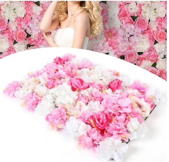 Photo 1 of 
8-Piece Silk Artificial Rose Flower Wall Panels DIY Background Decoration for Garden Wedding Decor