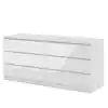 Photo 1 of 
Tvilum
Scottsdale 6-Drawer White High Gloss Double Dresser 27.60 in. H x 60.55 in. W x 19.69 in. D