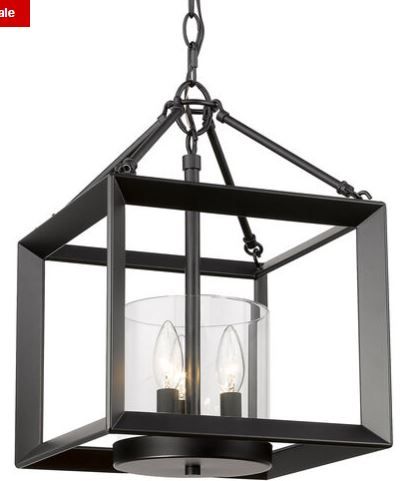 Photo 1 of (READ FULL POST) Smyth 3 Light 12 inch Matte Black Mini Chandelier Ceiling Light in Clear Glass, Mini
