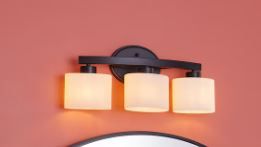 Photo 1 of 
allen + roth 3-Light Matte Black Transitional Vanity Light
