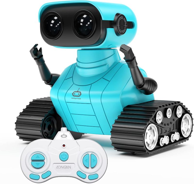 Photo 1 of 
AONGAN Robot Toys - Remote Control Robot Toys for Kids, Dancing Singing Music LED Eyes Demo, Interactive Engaging Robots, USB Charging Tech Gifts Toys for