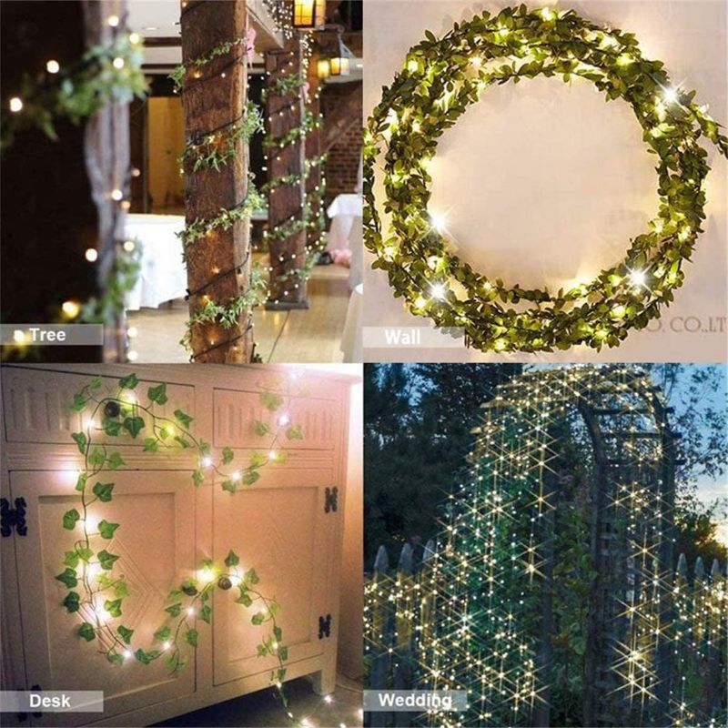 Photo 1 of **REQUIRES 3 DOUBLE A BATTERIES**
12 Pack Fake Vines for Room Decor with 100 LED String Light Artificial Ivy Garland Hanging Plants Faux Greenery Leaves Bedroom Aesthetic Decor for Home Garden Wall Wedding