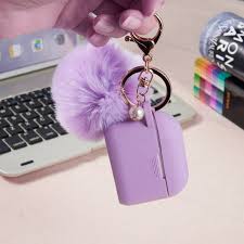 Photo 1 of * Set of 2* Alaskan Purple Case for Women Cute Case Designed for AirPods Cover with Pom pom, Silicone Protective Keychain Case Compatible with AirPods 1/2, Accessories Keychain and Pom pom