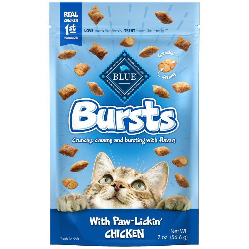 Photo 1 of * CASE OF 6* Blue Buffalo Bursts Feline Chicken Flavour Cat Treats, 2 oz. Chicken 1 Count (Pack of 1) SEP 2024