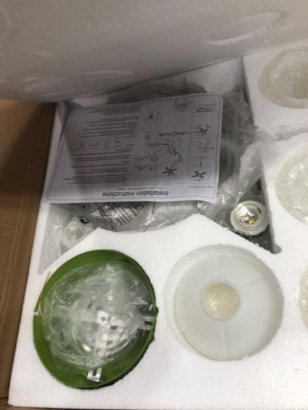 Photo 2 of ***USED - LIKELY MISSING PARTS - UNABLE TO VERIFY FUNCTIONALITY***
DIGLED Flower Ceiling Fan with Light: Green Flower Fan Lights for Girls Bedroom - Flush Mount Fandelier for Living Room - 5-Light Modern Chandelier with Fan for Home Decor Enthusiasts