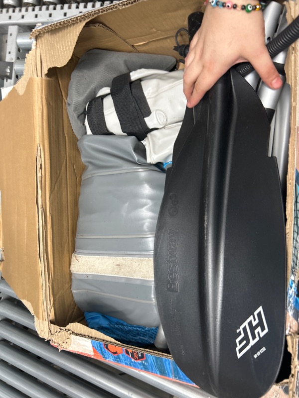 Photo 2 of ***USED - LIKELY MISSING PARTS - UNABLE TO CHECK FOR LEAKS***
Bestway Hydro-Force 2-Person Cove Champion Inflatable Kayak Set | Includes Kayak, 2 Aluminum Paddles, Hand Pump, 2 Fins, and Carry Bag