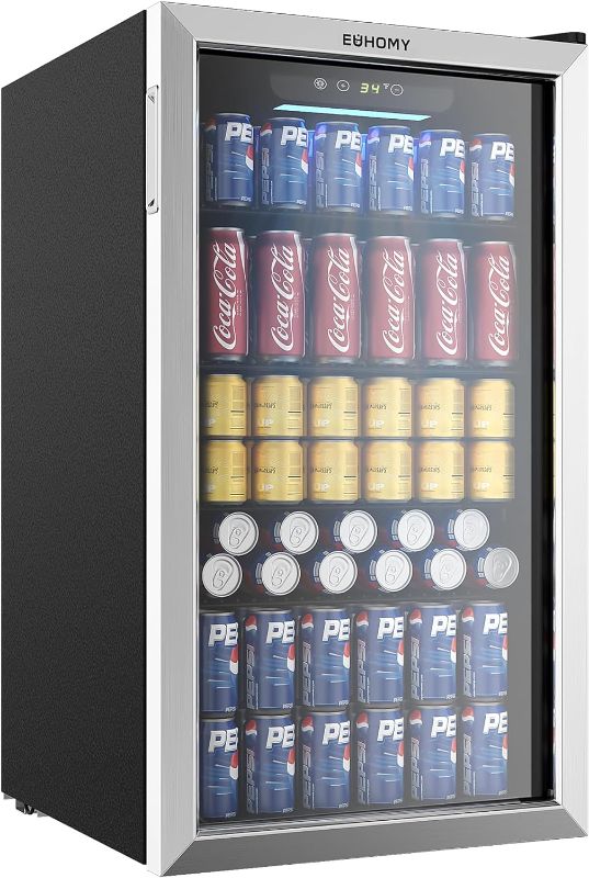 Photo 1 of 
EUHOMY Beverage Refrigerator and Cooler, 126 Can Mini fridge with Glass Door, Small Refrigerator with Adjustable Shelves for Soda Beer or Wine, Perfect for...
Color:Silver